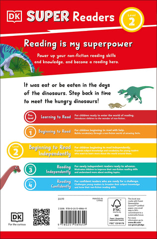 Dk Super Readers Level 2 Dinosaur Dinners - Paperback