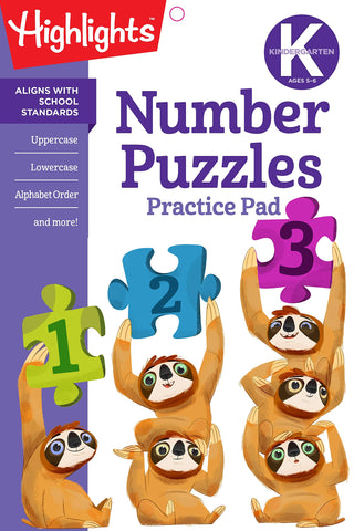 Kindergarten Number Puzzles Practice Pad - Paperback