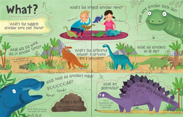 Usborne Lift the Flap : Questions and Answers About Dinosaurs - Hardback
