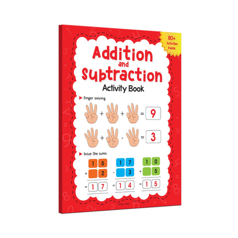 Addition and Subtraction Activity Book For Children - 80+ Activities Inside - Paperback