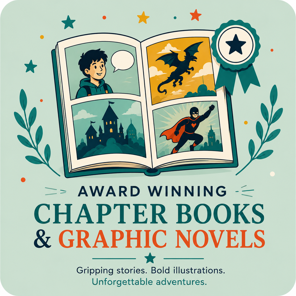 Award Winning Chapter Books & Graphic Novels