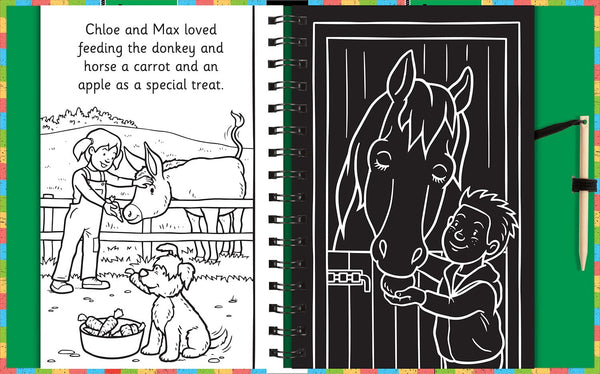 Scratch and Draw Farm Animals - Hardback