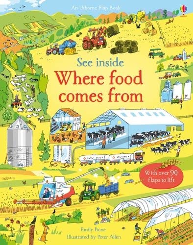 Usborne See Inside Where Food Comes From - Hardback
