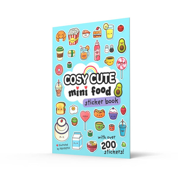 Cosy Cute Mini Food Sticker book - Paperback