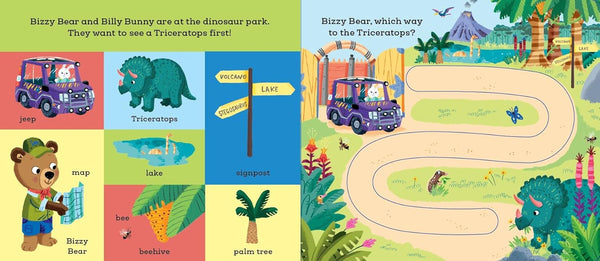 Bizzy Bear Find and Follow : At the Dinosaur Park - Board book