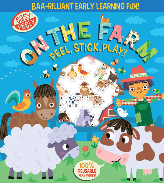 Easy Peely On the Farm - Peel, Stick, Play! - Board book