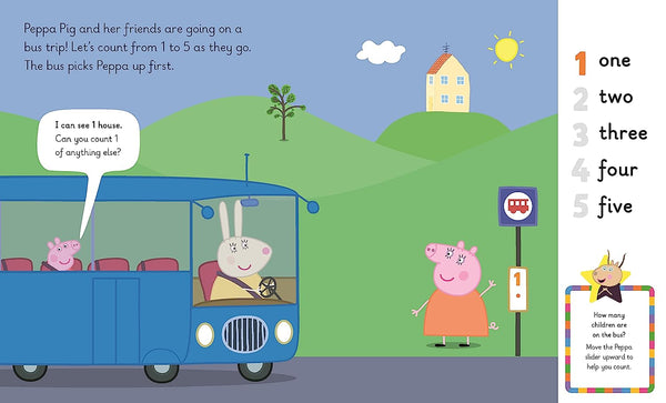 Learn With Peppa: Peppa`s Count And Slide - Board Book