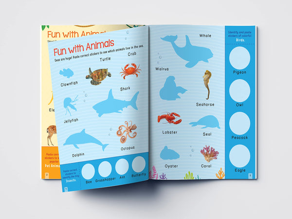 100 Words Reusable Sticker Book For Children - Paperback