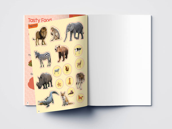 100 Words Reusable Sticker Book For Children - Paperback