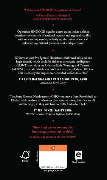 Operation SINDOOR : The Untold Story of India's Deep Strikes Inside Pakistan -Hardback