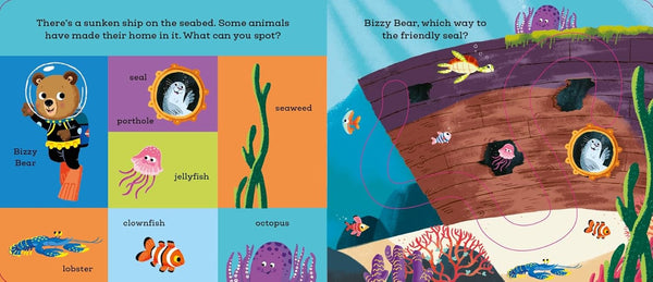 Bizzy Bear Find and Follow : Under the Sea - Board book