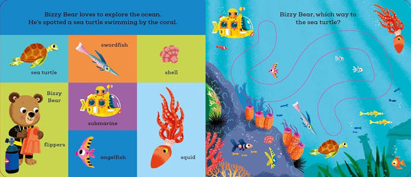 Bizzy Bear Find and Follow : Under the Sea - Board book
