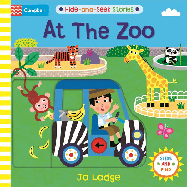 At The Zoo (Hide And Seek Stories) - Board Book