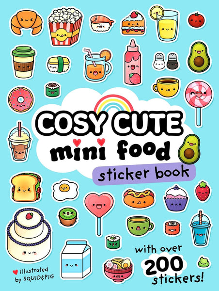 Cosy Cute Mini Food Sticker book - Paperback