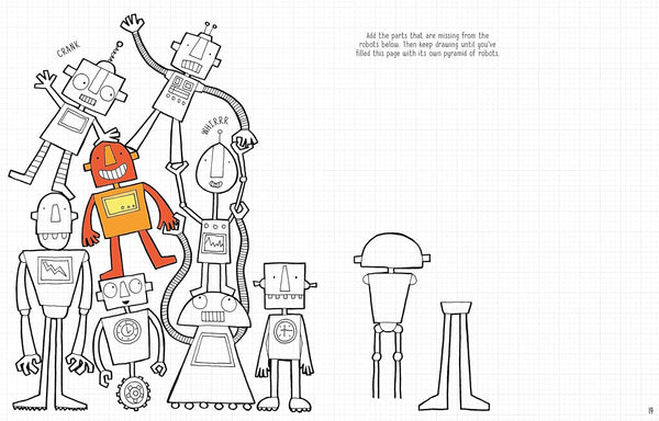 Drawing, Doodling and Colouring Activity Book - Paperback