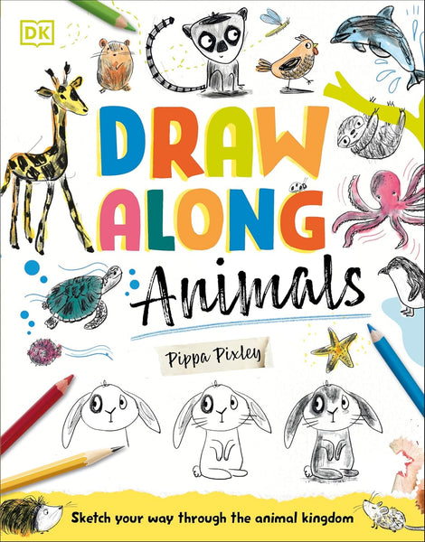 Draw Along Animals - Paperback