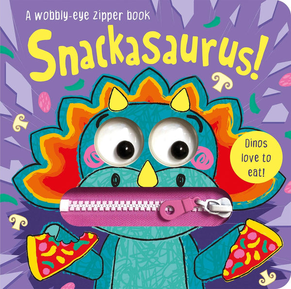 Wobbly Eye Zipper Snackasaurus - Board Book