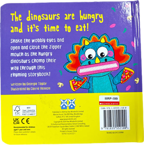 Wobbly Eye Zipper Snackasaurus - Board Book