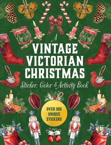 A Vintage Victorian Christmas Sticker, Color & Activity Book - Hardback