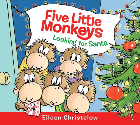 Five Little Monkeys Looking For Santa - Board Book