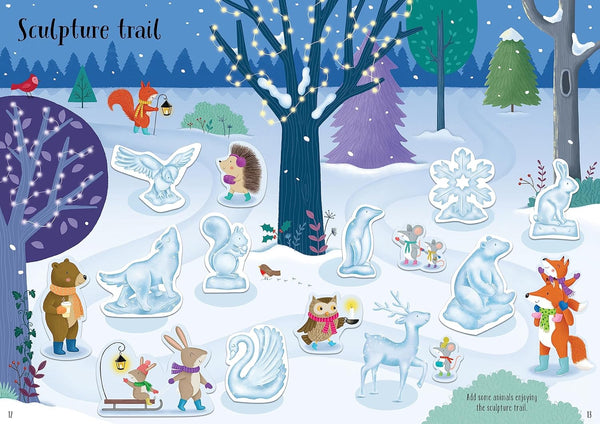 Sparkly Winter Sticker Book - Paperback