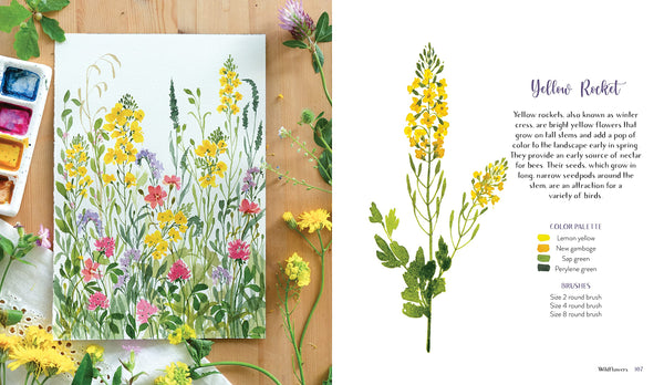 Wildflower Watercolor: The Beginner’s Guide to Painting Beautiful Florals - Paperback