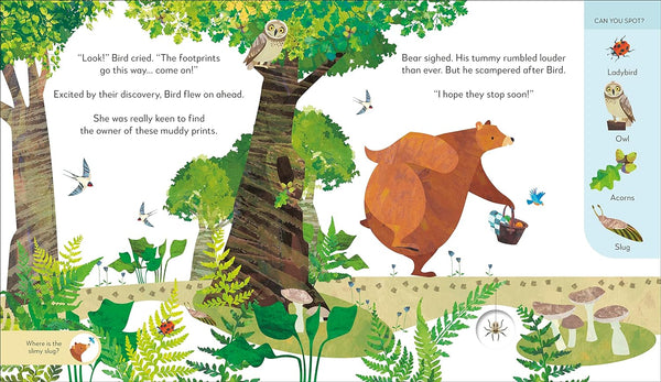 Jonny Lambert’s Bear and Bird: Find a Footprint - Hardback