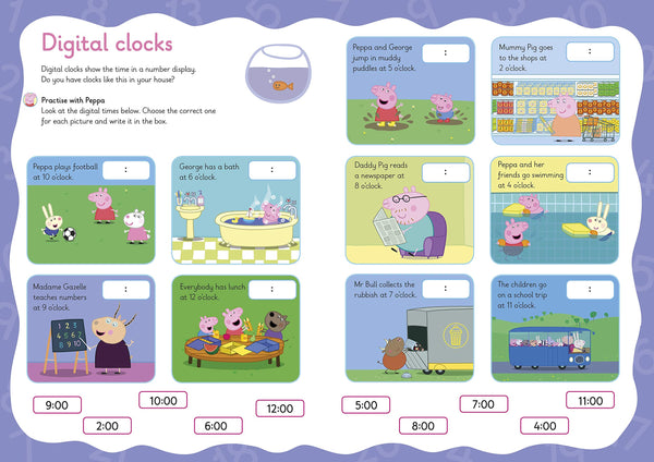 Peppa Pig: Practise with Peppa: Wipe-Clean Telling the Time - Paperback