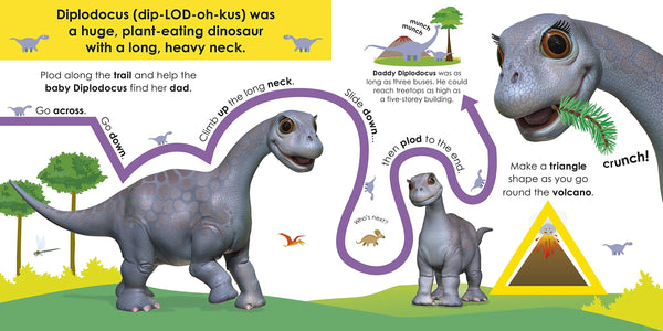 Follow The Trail : Baby Dinosaurs - Boardbook