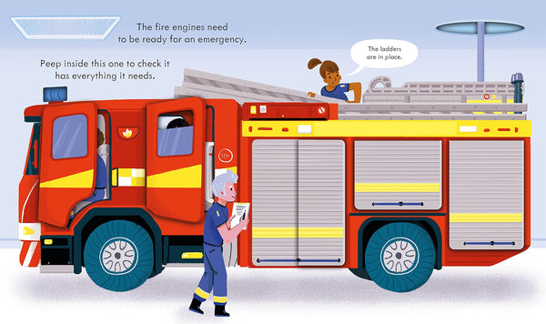 Peep Inside how a Fire Engine works - Hardback
