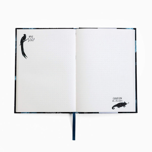 What We See in the Stars Journal: Clothbound Writing Notebook with Dotted Pages and an Elastic Band