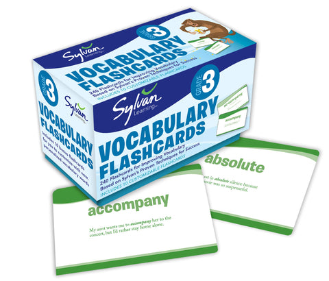 3rd Grade Vocabulary Flashcards : 240 Flashcards for Improving Vocabulary Based on Sylvan's Proven Techniques for Success (Sylvan Language Arts Flashcards) - Cards