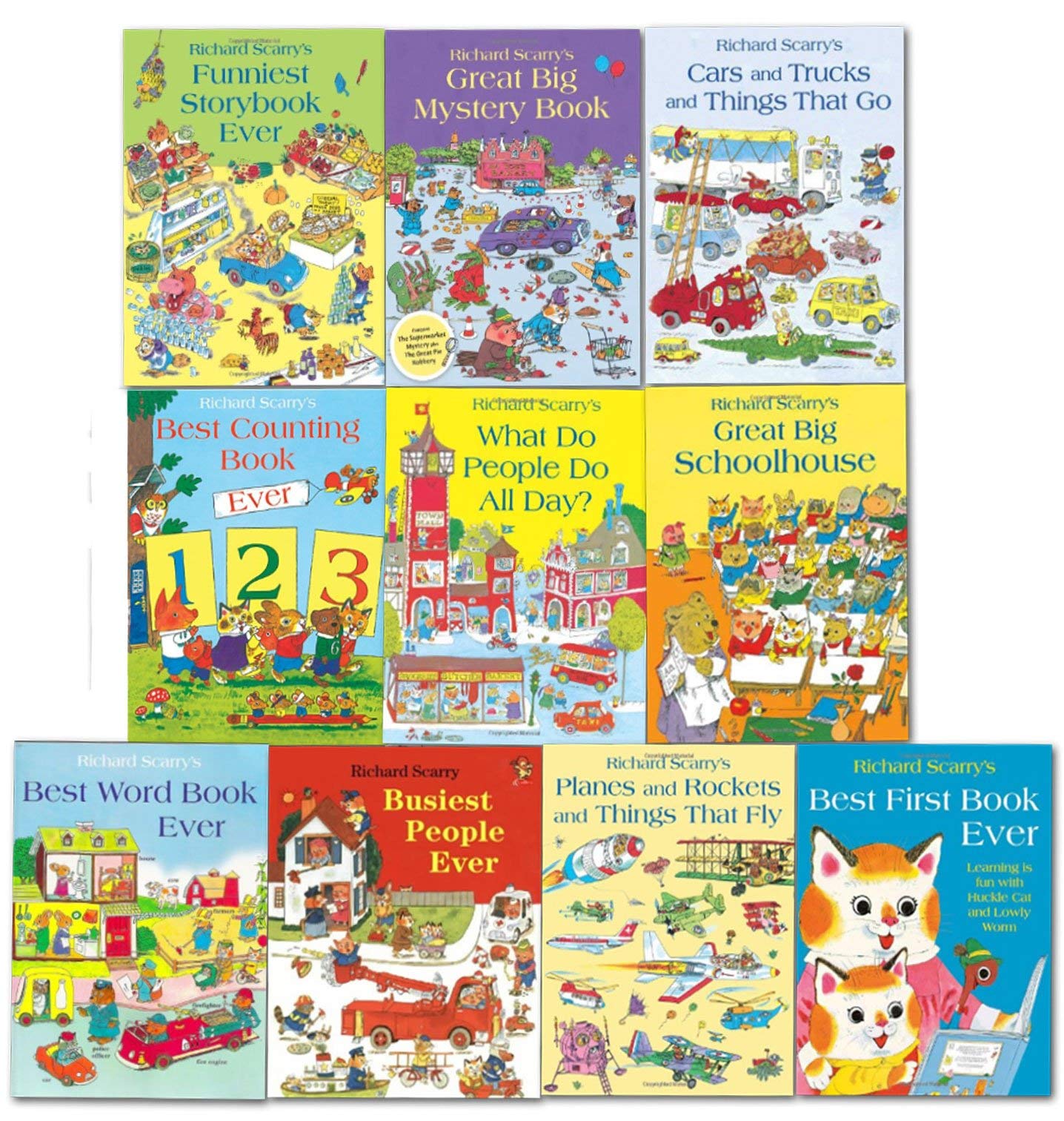 Richard Scarry's Best Collection Ever! 10 Picture books Collection - Paperback