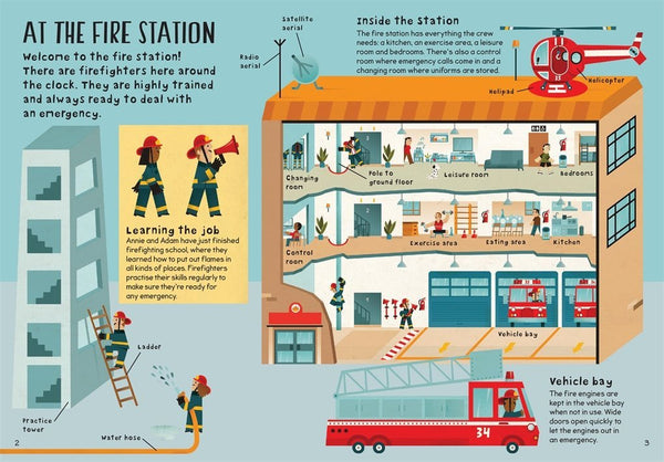 Busy Builders Fire Station - Hardback