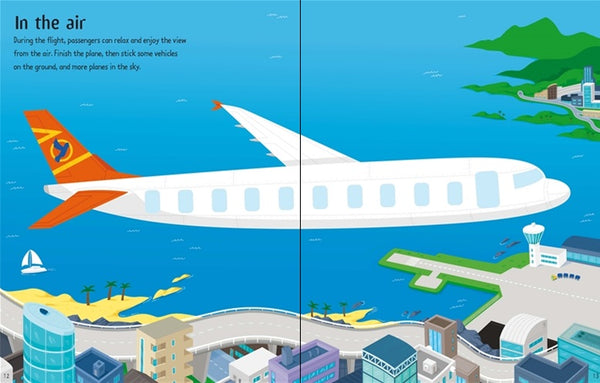 Usborne Airport Sticker and Colouring Book - Paperback