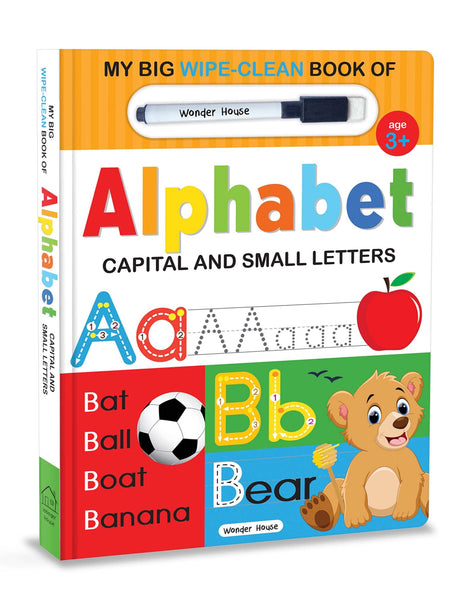 My Big Wipe And Clean Book of Alphabet for Kids : Capital And Small Letters - Board Book