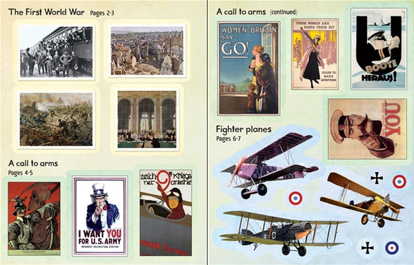 Usborne : First World War Sticker Book - Paperback