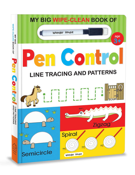 My Big Wipe And Clean Book of Pen Control for Kids : Line Tracing And Patterns - Board Book