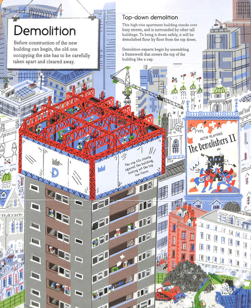 Usborne : Lift The Flap Construction and Demolition - Hardback