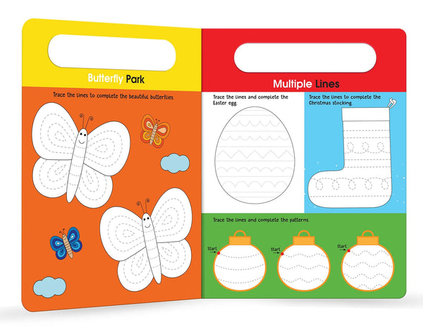 My Big Wipe And Clean Book of Pen Control for Kids : Line Tracing And Patterns - Board Book