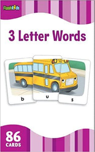 3 Letter Words Flash Cards - Kool Skool The Bookstore