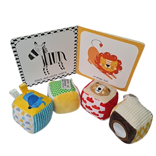 Book And Soft Play Blocks Wild Animals - Rag Books
