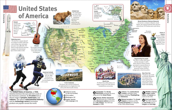 Our World in Pictures: Countries, Cultures, People & Places: A Visual Encyclopedia of the World - Hard back