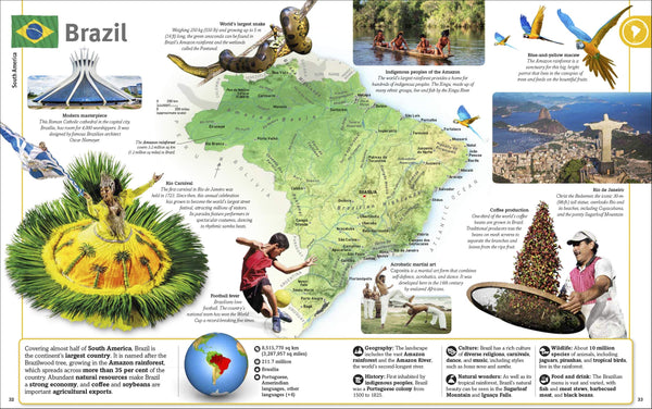 Our World in Pictures: Countries, Cultures, People & Places: A Visual Encyclopedia of the World - Hard back