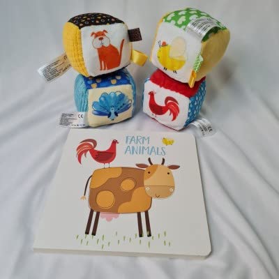 Book Soft Play Blocks Farm Animals - Rag Books