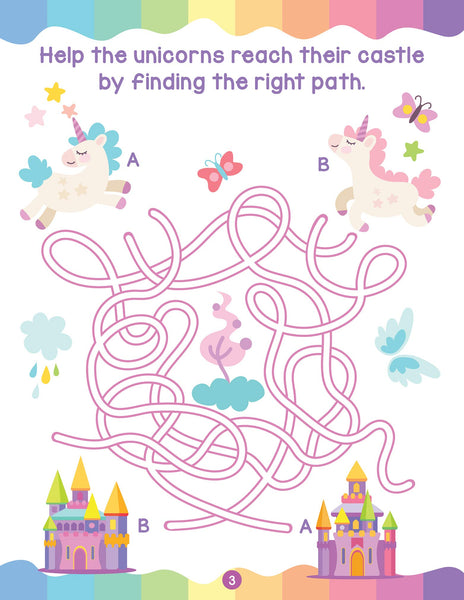 Let's be a Unicorn - Reusable Wipe And Clean Activity Book