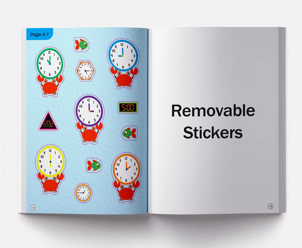 Tell the Time Sticker Activity Book: Fun Activity Book for Children, 100 + Stickers - Paperback