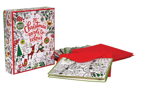 20 Christmas Cards to Colour