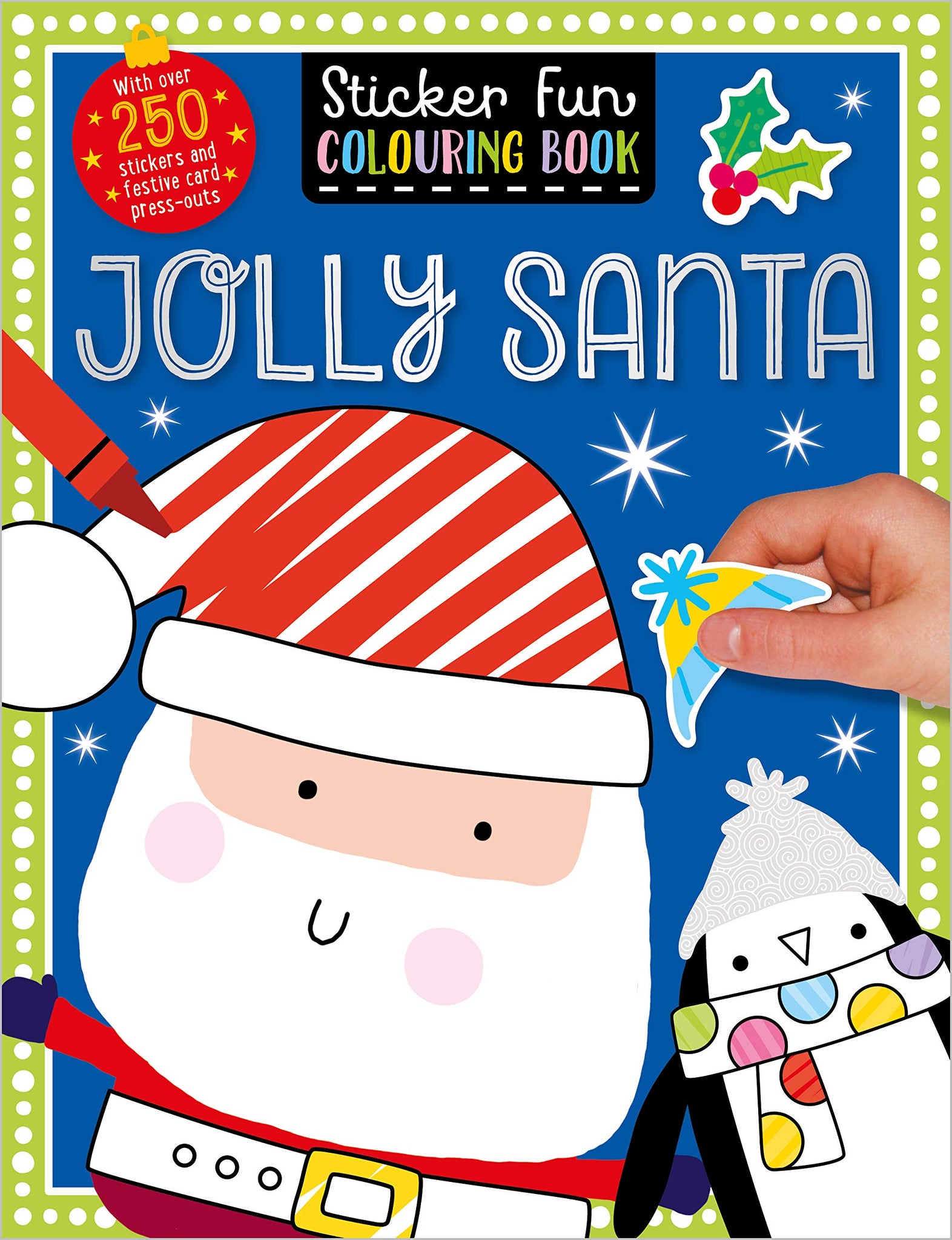 Sticker Scenes Colouring  Book Jolly  Santa - Paperback