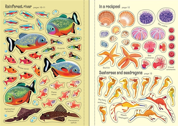 Usborne Little First Stickers Aquarium - Paperback